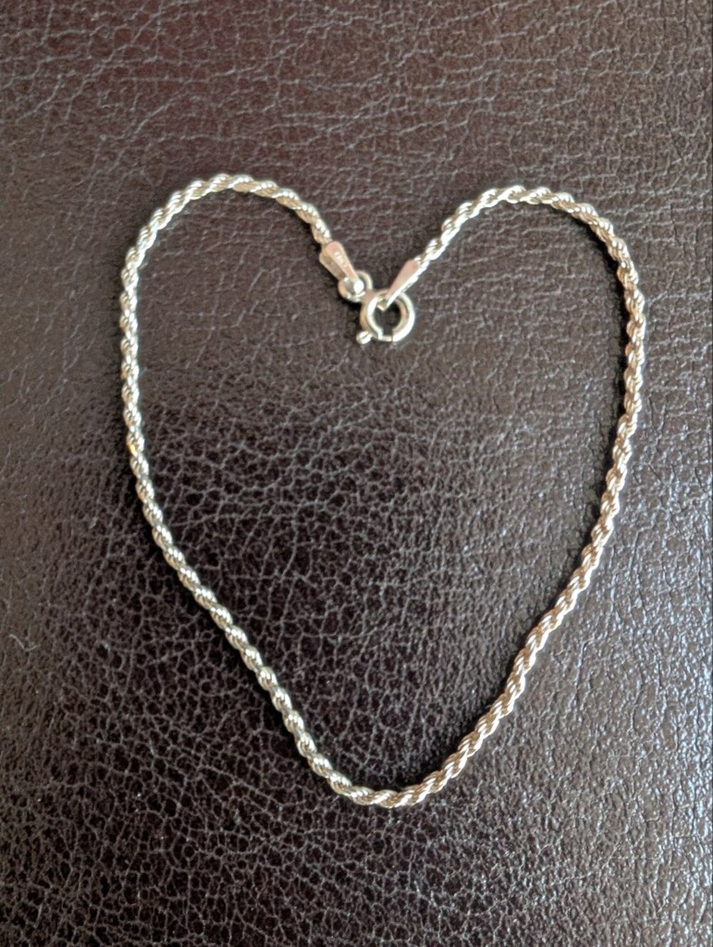 Sterling Silver Rope Chain Necklace - Silver